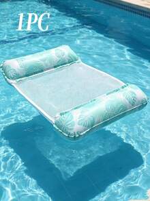 Mesh Inflatable Pool Hammock, Water Lounge Chair, Sequin Flower Inflatable Double Floating Bed, Summer Pool Supplies, Adult Summer Pool Beach Party Accessories, Perfect Gift For Pool Or Beach Relaxation - Multicolor - View 13