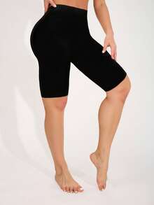 3 pièces/paquet Leggings moulants mode décontractée pour femmes noir blanc abricot, Leggings de sport fitness élastiques, Shorts bermuda pour course en extérieur yoga à la maison été - Multicolore - Voir 3