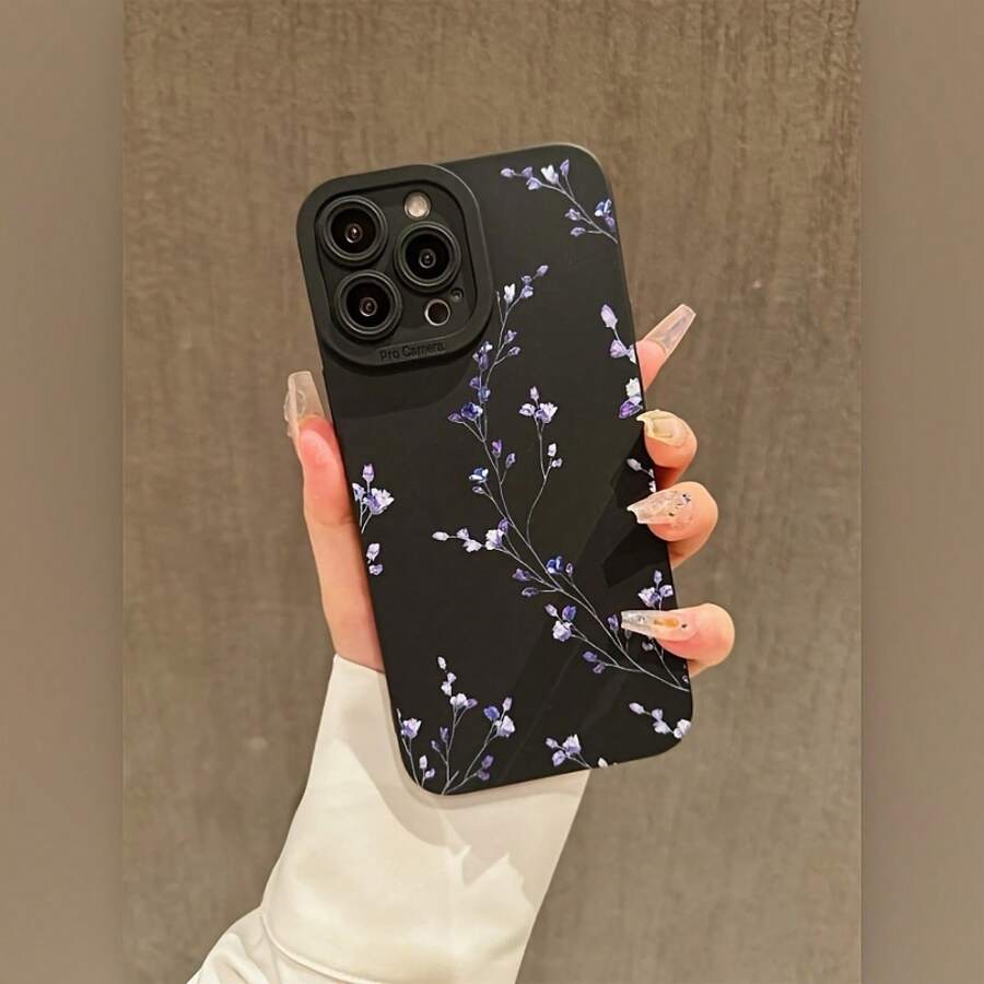 Funda de TPU con diseño floral retro y protección contra caídas con cojín de aire para iPhone - Cubierta trasera suave a prueba de golpes compatible con iPhone 7/8 Plus, 11, 12 Pro, XR, XS Max, 13, 14 Pro Max - Funda protectora para hombres y mujeres - Estilo 1 - Ver 1