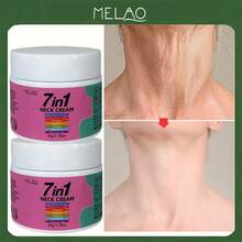 2盒 MELAO 7合1 頸部保養霜，50g/1.76oz 含視黃醇、膠原蛋白、玻尿酸與咖啡因的抗皺緊緻頸霜，撫平細紋與鬆弛肌膚 - 2個 - 查看 1