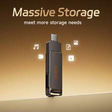 HEYGATE USB 3.2 Type-C Dual Interface Flash Drive 32GB-256GB, 360-Degree Rotating Design, Space-Saving And Portable, High-Performance Stable Transfer, Suitable For Daily Office And Study File Storage Needs - View 9