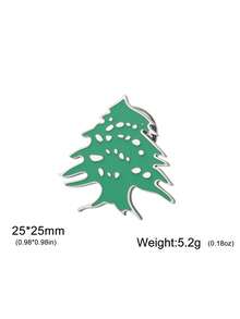 LIKGREAT 1pc Cedar Enamel Brooch Stainless Steel Gold Color Lapel Pin For Woman Man Minimalist Accessory Jewelry 2026 New In - Brooch Series - View 12