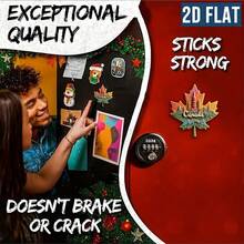 1pc/2D Flat, Canada Maple Leaf Shaped City Landmark Magnetic Fridge Magnet, Travel Souvenir Home Decor Acrylic Fridge Magnet, Kitchen Cabinet Refrigerator Decoration Magnetic Sticker, Cross-Border Hot-Selling Creative Gift, Kitchen Decoration, Decorative Style, Holiday Atmosphere Essential - A - View 5
