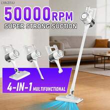 High Suction Upright Vacuum Cleaner, Portable Handheld Vacuum Cleaner For Home Use With Low Noise - Powerful Suction, Multi-Gear Adjustment, Large Capacity Battery, Long Runtime, LED Display With Anti-Tangle Design, Suitable For Home, Hard Floors, Sofa, Carpet, Pet Hair, 4-In-1 Lightweight Stick Vacuum Cleaner - White - View 3