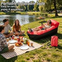 Portable Inflatable Lounger Air Sofa Hammock,Waterproof & Anti-Air Leaking Design,Lazy Air Sofa Couch,Lightweight Foldable Blow Up Couch With Carry Bag For Camping, Beach, Picnic, Hiking, Music Festivals, Backyard Pool,Fishing And Outdoor Relaxation - Multicolor - View 17