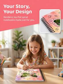 Cuaderno espiral de mariposa con foto personalizada para niños, diario infantil personalizado con nombre en acuarela, cuaderno de bocetos infantil personalizado con flores y mariposas. - Multicolor - Ver 6