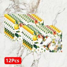 1pc/4pcs/6pcs, Home Decor, Floral & Bird Pattern Printed Linen Placemats, All-Season Use, Suitable For Dining Table, Washable Placemats, Coasters, Kitchen Placemats, Home Goods, Kitchen Supplies, Table Decor - Multicolor - View 14