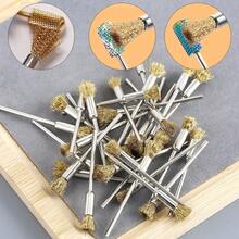 Nail Polishing Head Cleaning Brush, Copper Wire Polishing Wheel, Rust Removal Polishing Head, Electric Polishing Bowl-Shaped Cleaning Brush, Polishing, Deburring, And Rust Removal Tools. - Multicolor - View 3