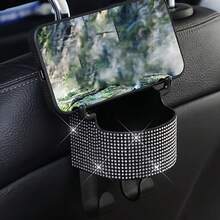 1件裝汽車座椅背多功能杯架掛鉤，附長短掛鉤，耐用材質手機與水瓶收納整理架，省空間車內收納配件 - A - 查看 2