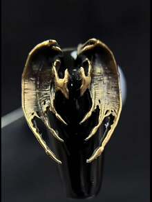 1pc Large Wing Collection Cross & Feather Dark Style 3D Nail Art Mold, Wearable Nail Decor Silicone Mold - Clear - View 6