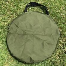Outdoor Foldable Oxford Cloth Trash Can, Mountain Leisure Style Thickened Waterproof Fabric Cylindrical Foldable Design, Camping Picnic Portable Handheld Trash Storage Bucket Camping Trash Bag Storage Basket - A - View 5
