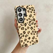 [Gratis passendes Handy-Lanyard] [24h Versand aus DE/FR/IT/ES] Beige Leopard Muster Design Film Design Handyhülle für Apple phone 17 16 15 14 13 12 11 Pro Max Plus Air und  Galaxy S25 S24 S23 S22 S21 Ultra Plus FE Edge, stoßfeste Schutzhülle, kratzfest, leichte Hülle - Handyhülle mit Aufhängeseil - Übersicht 3