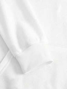 Men's Winter Hoodie With Thick Fleece Lining For Cold Weather - White - View 2
