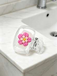 3D Sakura Pattern Toothbrush Holder - Cute Design For Travel And Home Storage With Transparent Lid, Compact And Portable Design Easy To Carry, Protects Toothbrush Head, Dual Drainage And Ventilation Function, Suitable For Home, Dorm And Travel Use | Cute Toothbrush Head Storage Rack Suitable For Bathroom Storage, Back To School Season, Suitable For Home And Dorm Use - Multicolor - View 2