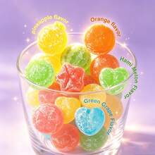[Chewier When Frozen]5.36oz Bag,Crystal Gummy Candy,4 Fruity Flavor(Hami Melon,Pineapple,Green Grape,Orange)Novelty Unique Candy Gift.Perfect ASMR & Treats. - 1pc - View 3