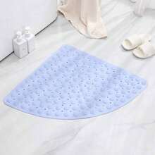 1 pieza Alfombra antideslizante con forma de abanico para el baño, alfombra para los pies de la ducha para la ducha y la ducha, adecuada para personas mayores y mujeres, alfombra antideslizante con ventosas, alfombra de masaje para el suelo, perfecta para el baño, la sala de ducha, la decoración del baño y los accesorios del baño - A - Ver 10