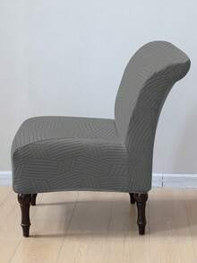 1PC Surfing Jacquard Chair Cover, Polyester Elastic Jacquard, Machine Washable, Suitable For Living Room Study Sofa Chair Protection Cover - Light Grey - View 4