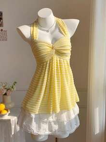Women Plus Size Sports Dresses - Yellow 2 - View 2