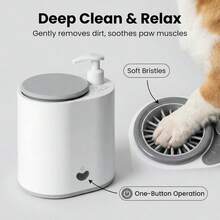 Electric Dog Paw Cleaner, Portable Automatic Paw Washer With Soft Silicone Bristles, Rechargeable Pet Paw Cleaner With Soap Dispenser For Dogs & Cats, Ideal For Muddy Paws After Walking Or Hiking(B) - A - View 1