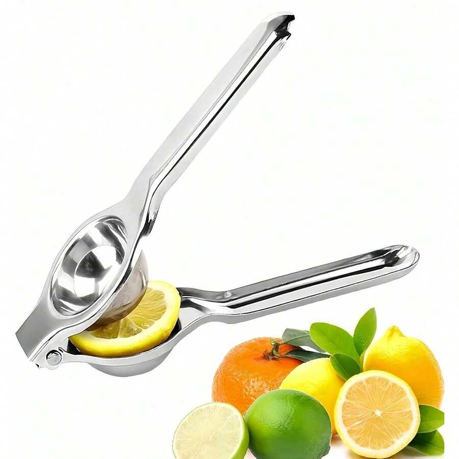 1pc,Stainless Steel Manual Lemon Squeezer, Handheld Citrus Juicer Press For Lime Orange Fruit, Easy Clean Hand Fruit Juice Extractor Bar Kitchen Gadget,Kitchen Essentials