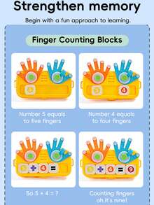 Finger Counting Toy, Children's Cognitive Learning Educational Toy, Learn Math With Fingers, Includes 10 Cards, Cute Christmas, Halloween And Thanksgiving Gift - Multicolor - View 4