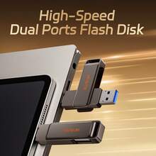 HEYGATE USB 3.2 Type-C Dual Interface Flash Drive 32GB-256GB, 360-Degree Rotating Design, Space-Saving And Portable, High-Performance Stable Transfer, Suitable For Daily Office And Study File Storage Needs - View 2