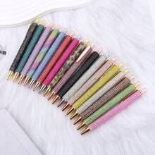 Full Rhinestone Luxury Retractable Ballpoint Pen, Multi-Color Rhinestone Surface With Metal Clip, Smooth Writing, Suitable For Signing, Journaling, Photography, Exquisite And Beautiful, Perfect For Personal Use Or Gift - A - View 4
