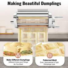HOHOBLA Stainless Steel Ravioli Maker Attachment For  Stand Mixer, Manual Ravioli Making Machine Accessories, Pasta, Spaghetti Pasta Sheet Roller Pasta Maker Attachment For Kitchen Home - View 2