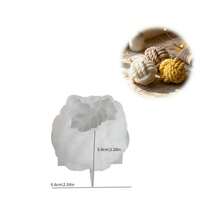 DIY Tonform 2 Stücke Garnkugel-Stil Kerzenornament Form geeignet für die Herstellung von Harz, Gips, Kerzen, Aromatherapie-Produkten, Heimdekoration, Tischplatte Silikonform - 2 Stück Garnknäuelform - Übersicht 7
