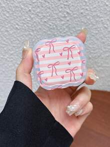 3件組波浪紋充電線保護套 UV印刷條紋粉色蝴蝶結與愛心設計，適用於英國版 Apple 20W 快充充電器，防止線材損壞 - 彩色 - 查看 5