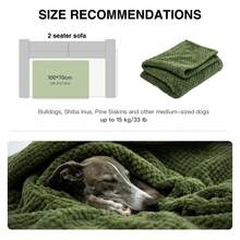Weiche Flanell-Überwurfdecke, gemütliche Sofa- und Bettabdeckung, leichte Nickerchen-Decke für Haustiere unter 17 kg, Wohnheim-Schlafzimmer, Grün, Blau, Beige - Einheitsgröße (70 x 100 cm) - Übersicht 12