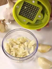 1pc Manual Garlic Press - A Multi-Functional Kitchen Tool For Chopping, Slicing And Grinding Garlic. It Is A Compact Kitchen Tool, Cooking Utensil, Travel And Outdoor Essential, Easy To Carry, Home Decor, And Also A Gift For Her - Multicolor - View 2