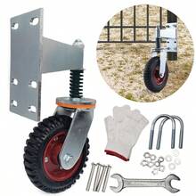 8 Inch Heavy Duty Spring Loaded Gate Caster Gate Wheel For Metal Gates Wooden Gates - 8" - View 1