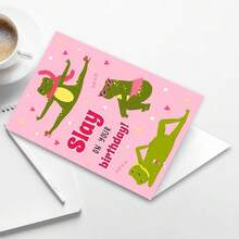 1 Set, Happy Frog Birthday Card - Make Your Birthday Shine! Cute And Fun Greeting Card Suitable For Friends, Sisters, Best Friends, Close Friends And Colleagues - Multicolor - View 5