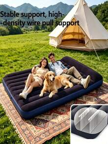 High-Quality Portable Inflatable Mattress, Durable, Fast Inflation, Space-Saving, Perfect For Camping, Family Gatherings, Travel, Movie Nights, Parties And Leisure Relaxation - Multicolor - View 7