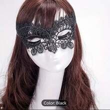 Maschera da donna per costume di Ognissanti. Maschera per gli occhi in pizzo sexy a tema fata. Adatta per festival e feste - Visualizzare 7