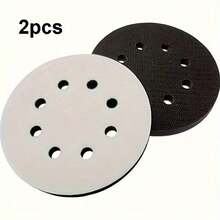 2pcs 5-Inch Soft Sponge Grinding Wheel For Angle Grinder, 125mm With 8 Holes - Impact Resistant And Low Noise, Easy To Attach To Backing Pad - Black and White - View 1
