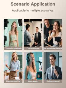 This New Wireless Clip-On Microphone Is Designed For Recording, Compatible With IOS, Type-C Android Devices And Type-C Laptops. It Is Perfect For Live Streaming And Short Video Shooting, Supporting 1-To-1 And 1-To-2 Connections. - View 7