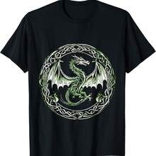 Celtic Dragon T-Shirt - Black - View 11