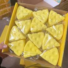 1個食物造型起司捏捏樂玩具，超柔軟逼真觸感紋理，聚氨酯慢回彈材質，可愛紓壓休閒玩具，適合兒童，理想的節日與生日驚喜禮物 - 彩色 - 查看 7