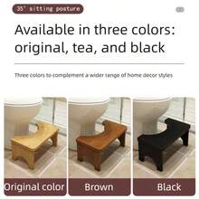Bamboo Toilet Stool, Improves Squatting Posture, Assists In Elevation, Bamboo And Wood Material, Suitable For Toilets, Bathrooms, Requires Assembly - Multicolor - View 5