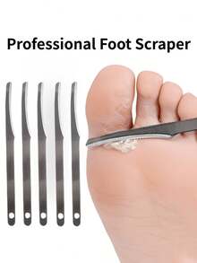 5pcs Stainless Steel Dead Skin Remover - 8.2cm/3.22in Long, Compact Mini Portable, Designed For Removing Dead Skin, Suitable For Men And Women - Multicolor - View 2