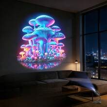 USB Powered Colorful Deep Sea Mushroom Projection Light, 8 Interchangeable Mushroom Slides, 360° Free Rotation, Bedside Night Light With Ceiling Decoration, Creates Immersive Underwater Sleep Scene - 多色 - 查看 10