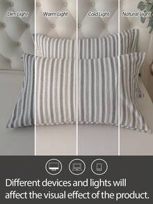 1 pieza 100% poliéster, textura arrugada, patrón en relieve, tela súper suave con estampado, funda de almohada tipo sobre, sin relleno, adecuada para dormitorio, hotel, residencia estudiantil - Multicolor - Ver 4