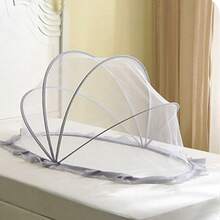 1pc Baby Mosquito Net Cover, Foldable Mosquito Net, Universal For Baby Crib, Newborn Mosquito Net - Grey - View 5