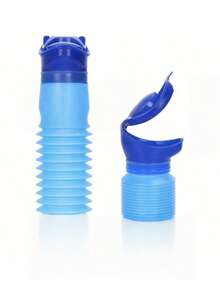 Botella de orina portátil plegable y telescópica de 750ML, a prueba de derrames y olores, contenedor de orina reutilizable de PP reforzado, inodoro de emergencia compacto y móvil perfecto para niños, adultos, ancianos, viajes por carretera, camping y uso en interiores, esencial para viajes en coche, - Multicolor - Ver 1