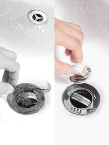 2/1pc Sink Strainer, Sink Flip Cover Bracket, Drain Filter, Bathroom Sink And Washbasin Filter Plug, Bathtub/Bathroom Drain Filter, Hair Catcher, Debris Filter, Filter, Kitchen/Bathroom Tools, Sink Accessories, Cleaning Tools, Drain Accessories, Filter, Home Supplies - A - View 4