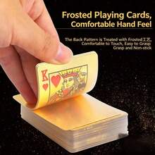 1pc Gold Foil Poker Cards Creative Gold Grid Luxury Dollar Gold Paper Cards Matte Durable, A Fun Game Suitable For Men, Best Gift For Men, Suitable For Father's Day - Multicolor - View 4