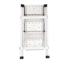 3 Step Folding Ladder, Non Slip Waterproof Rustproof Household Step Stool For Kitchen Bathroom – White - A - View 9