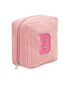 Sanitary Napkin Storage Bag, Letter Pattern Sanitary Napkin Storage Bag, Portable Makeup & Lipstick Bag, School Supplies Storage Bag, Can Be Used To Store Sanitary Napkins, Panty Liners, Cosmetics, Essential For Girls When Going Out. - Multicolor - View 12